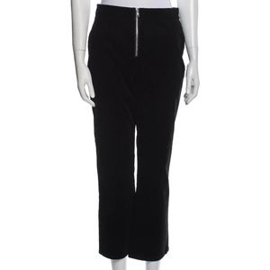 JENNI KAYNE Black Corduroy Straight Leg Pants | Front Zip Size: S | US 4